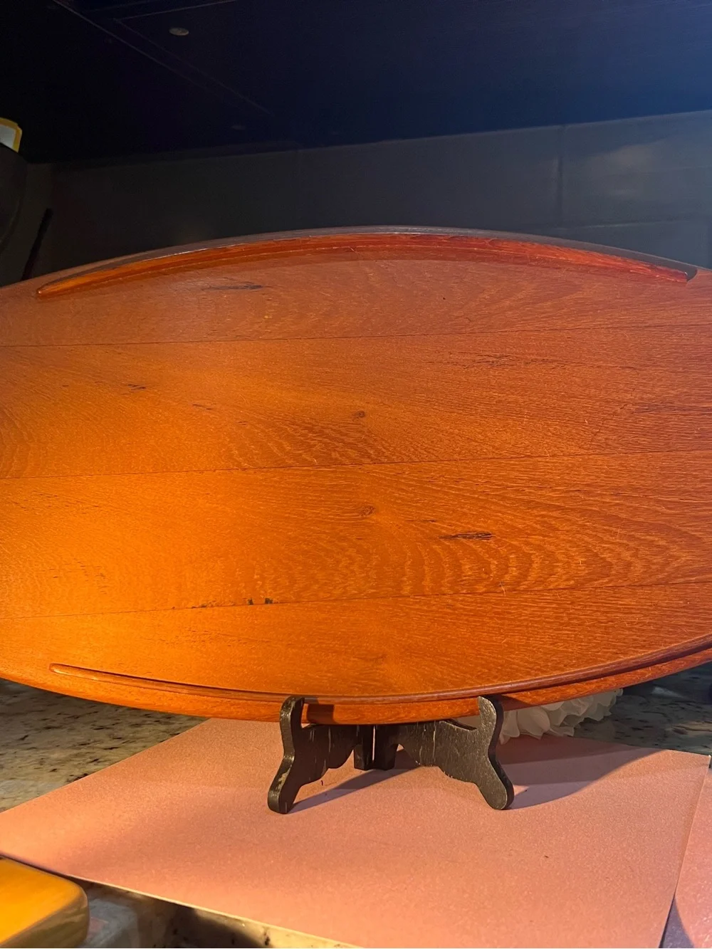 Vintage Dansk Oval Surfboard shaped teakwood Serving Tray